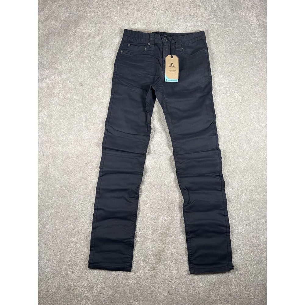 prAna Jeans Mens 28x32 Midnight Wash 5 Pocket‎ Bridger Straight Leg Organic